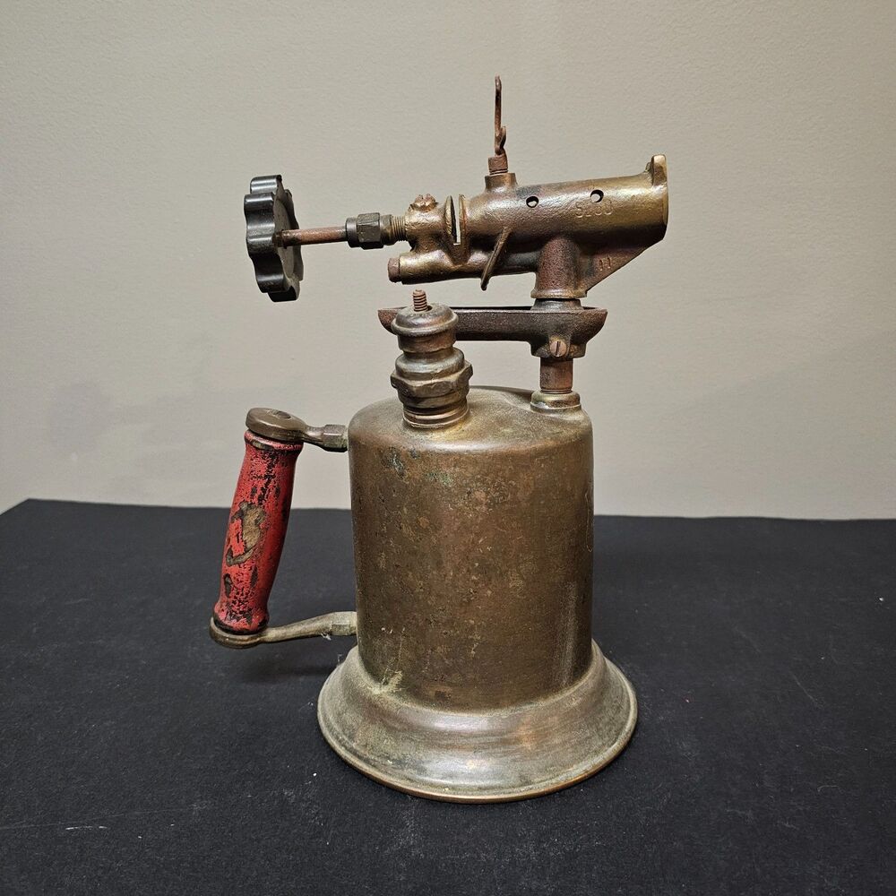 Antique Clayton & Lambert Brass Soldering Blow Torch Patented 1921, Made in USA